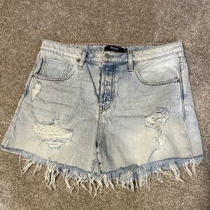 Hudson Jeans Light Blue Distressed Jean Shorts